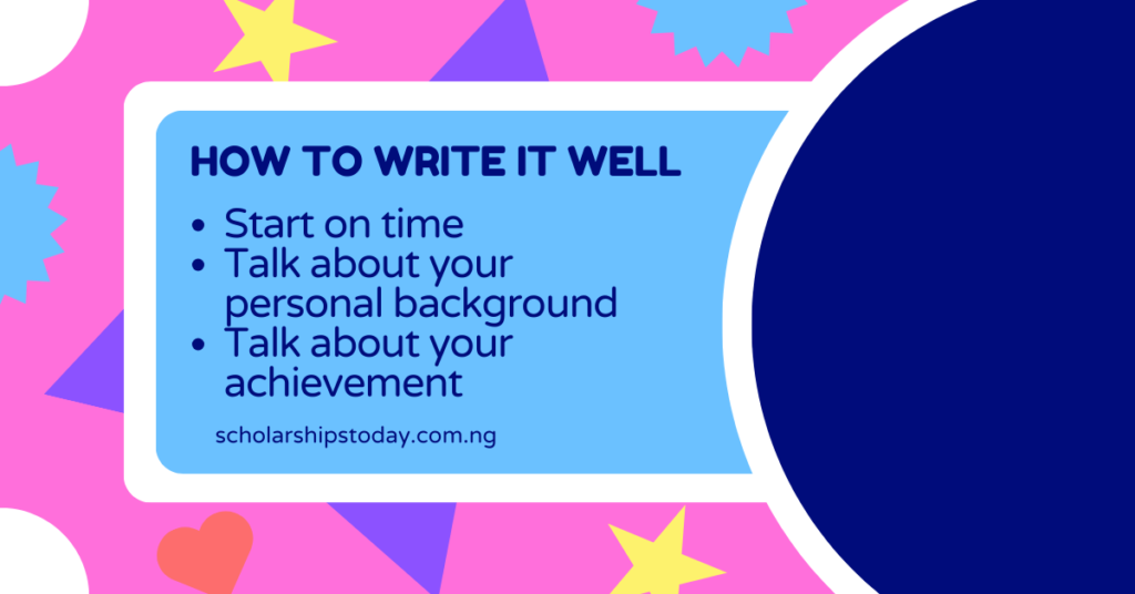 How to Write Personal Statement for Chevening Scholarship - scholarshipstoday.com.ng