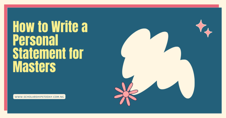 How to Write a Personal Statement for Masters