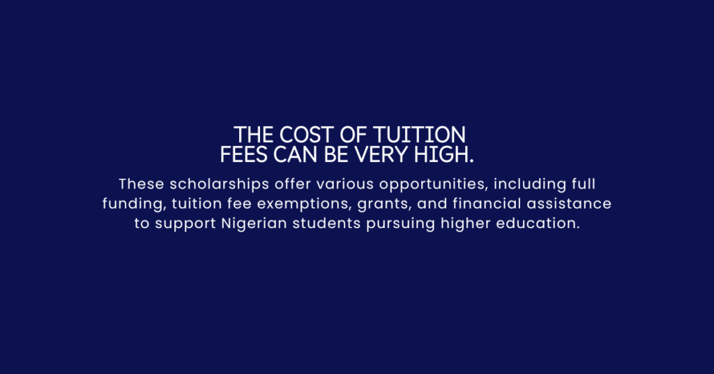 International Masters Scholarship for Nigerian Students