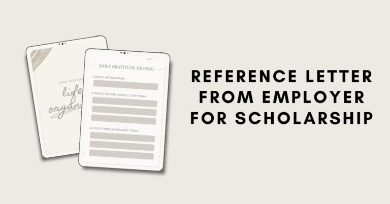 Reference Letter From Employer for Scholarship