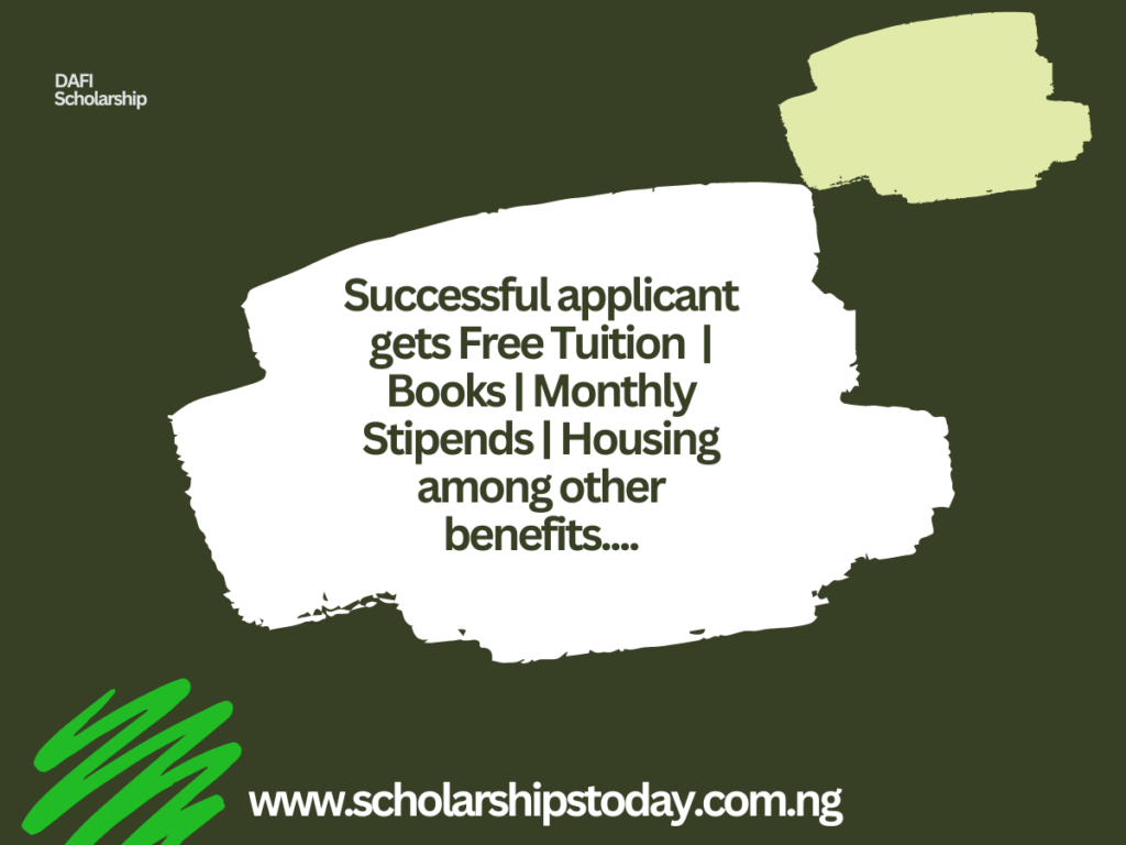 Benefits of DAFI Scholarship